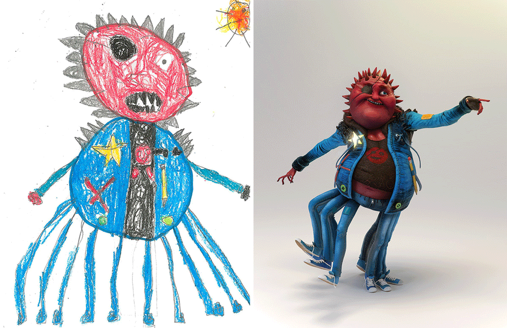 Em The Monster Project artistas recriam desenhos feitos por crianças